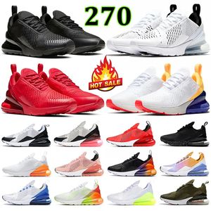 avec boîte 270 Chaussures de course Triple Black 270s Triple White air Anthracite UNC University Red Cactus Light Bone Be true Brown Grape Trainer max Sneakers pour hommes femmes # w46