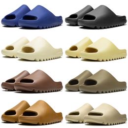 Diseñador Slide Hombres Mujeres Zapatillas Diapositivas Sandalias Onyx Azure Bone Desert Sand Pure Earth Brown Flax Mens Entrenadores Deportes Al aire libre Zapatillas de deporte Sliders