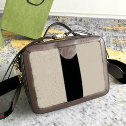 Con scatola 7A borsa da donna di design di alta qualità 602576 550622 borsa a tracolla marrone tela borsa in vera pelle lettera portafoglio donna borsa a tracolla moda borsa a catena