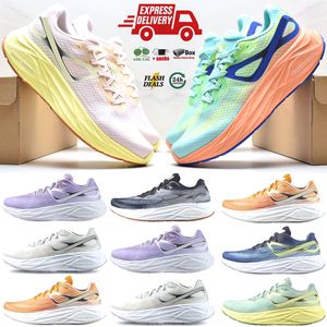 Con caja Aero Glide Hombres Mujeres Zapatillas para correr Nuevo diseñador Cenizas azules Melocotón tierno Arena blanqueada Naranja Pimienta Aleación negra Zapatillas de deporte al aire libre ul tra glide Tamaño 36-45