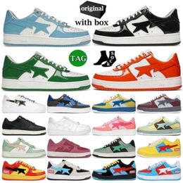 Con caja APBapestas Zapatillas para correr para hombre Negro ABC Azul bebé Naranja Camo Verde Pastel Rosa Nostálgico Borgoña Gris Mujer Diseñador Zapatillas de deporte Zapatillas de deporte Tamaño 36-45