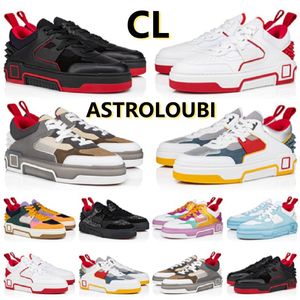 Met doos ASTROLOUBI Designer Casual schoenen Luxe Trainers platform Sneakers Zwart Rood Overlays Canvas Leer Letter klinknagel Heren Dames Joggen Wandelschoen 36-46
