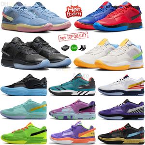 Con caja Zapato de baloncesto Ja 1 Día 1 Ja Morant Primera firma Zapatillas Hombres Mujeres Niños Girs Venta Grinch Gris oscuro Pure Platinum Bright Mango Descuento Sneaker