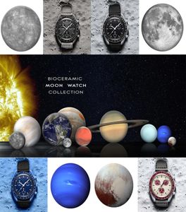 Avec la boîte biocéramique planète lune quarz lun moon watch mission to mercury 42mm full function chronograph luxury couple couple nom joint name wrists wistarches 20229717740