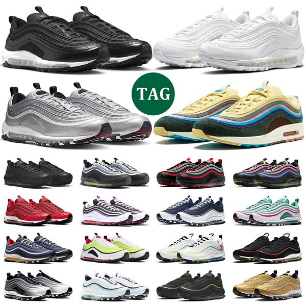 air max 97 hombre mujer zapatillas 97 triple negro blanco 97s reflective bred game royal hombre zapatillas deportivas