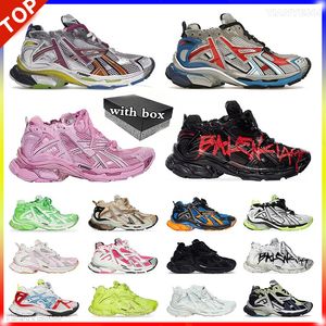 Avec Box Marque Track Runners 7.0 Hommes Designer Femmes Graffiti Blanc Bleu Orange Noir Multicolore Hommes Chaussures Baskets Grande Taille Baskets