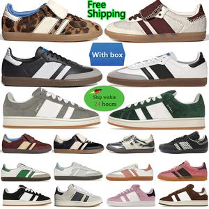 Livraison gratuite avec boîte de chaussures décontractées pour hommes femmes végétalien Adv 00s Spezial Og Shoe Wales Bonner Leopard Pony Handball Gum Mens Womens Outdoor Trainers Sneakers 36-45