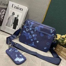 Met doos Crossbody Handtassen man bagss TRIO duo Designer Heren Lederen Modetassen Messenger Mode Schoudertas Dames Reizen Schooltassen Man AAA