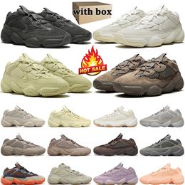 Avec une boîte Designer 500 chaussures de course hommes femmes 500s utilitaire noir noir blanc salet blush cendre gris stone soft vision vision mens trainers extérieurs baskets extérieurs