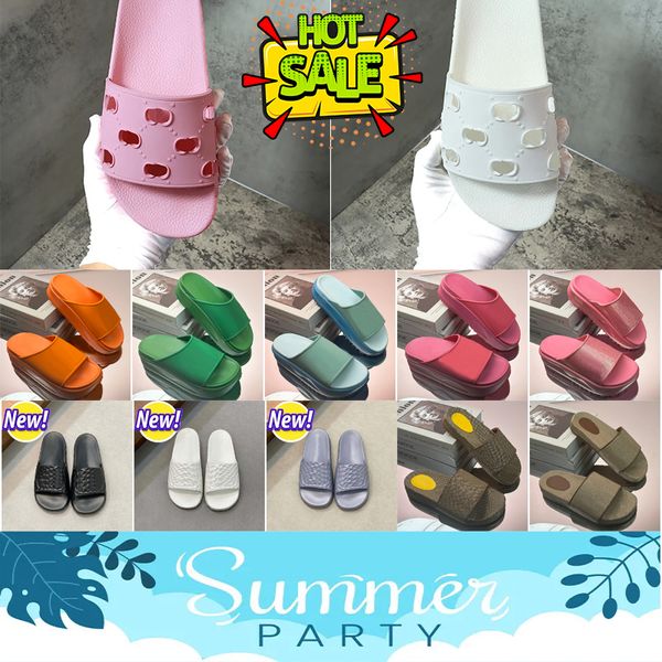 Mule Pool Oreiller Flat Comfort Mule Denim Designer Slippers Summer Luxury Beach Sandales en relemage vintage Imprimerie de flipt