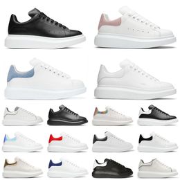 Avec boîte Designer Hommes Femmes Casual Chaussures En Cuir À Lacets Mode Plateforme En Cuir De Veau Baskets Surdimensionnées Blanc Noir Hommes Femmes Luxe Velours Daim Garniture Chaussure 36-45