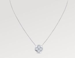 Collier de créateur de boîtes Colliers de pendentif pour femmes Fashion Diamond Steel Silver plaqué Valentin Day Cadeaux pour femme