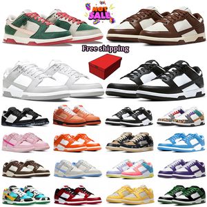 Avec BOX designer OG Dunks1 Mens Running Livraison gratuite Chaussures 20e anniversaire Cacao Wow Red Panda Déverrouillez votre espace Archeo Brown Hommes Femmes Baskets Baskets