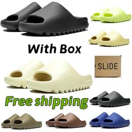 Envío gratis con cajas Sliders Sliders para hombres Sandalias Mujeres Sluyes Mulas Mulas para hombres Sluyes Slipers Slippers Flip Flip Sandles