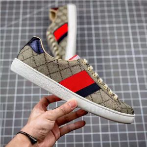 Met Doos Designer Sneakers GGity Schoenen 2023 Luxe Designer Bee Ace Sneaker Casual Schoenen Chaussures Lage Top Lederen Sneakers bijen Strepen VT