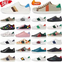 Avec boîte Designer Sneakers GGity Chaussures Designer Casual Robe Chaussures Italie Ace Baskets Bee Snake Cuir Brodé Hommes Tiger Chaussures YC