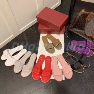 Met Box Designer VT Sandaal Hoge Hak Mode luxe slide designer vrouw sandaal outdoor schoen v handtekening korrelige man Slipper koeienhuid accessoire Valentine WAFY