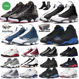 13s Hommes Chaussures de basket pour femmes 13 Black Flint Wheat Wolf Grey Playoffs Purple French Brave University Blue Bred Hyper Royal Mens Womens Trainers Sports Sneakers