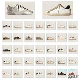 Con caja Goldenlys Gooselies Zapatillas de deporte Cesta de moda Zapatos dorados Zapatillas de deporte Star White Distressed Dirty Designer Superstar Hombres y mujeres 2FWT 1OO1