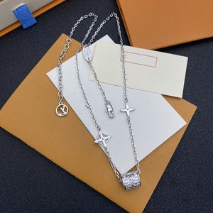 Avec boîte collier de créateur de haute qualité 925 chaîne en argent hommes femmes pendentif colliers bijoux cadeau de mode