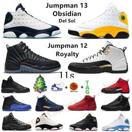 met doos Jordons Jumpman 11 12 13 Retro Mens High Basketball Shoes 13s Hyper Royal Playoff 12s Dark Concord Utility Grind 11s Cool Gray Legend Blue