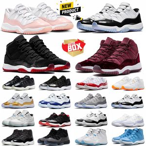 Zapatos de baloncesto masculino cereza fresca gris blanco negro real azul platino tintio rosa universidad azul universidad rojo infrarrojo cemento deportes grises con caja