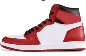 Met box jumpman 1 basketbalschoenen mannen dames 1s chicago rode trainers sport sneakers slippers maat 6 6,5 7 7,5 8 8,5 9 9,5 10 10.5 11 11,5 12 12,5 13 13.5