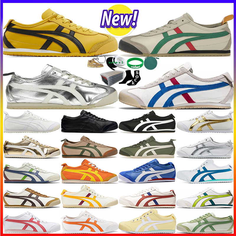 With Box Tiger Mexico 66 Sneakers Mens Womens Casual Shoes Running Kill Bill Birch Black White Pink Beige Yellow Silver Woman Sports Outdoor Trainers Slip-on Tennis