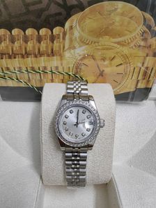 Con caja Lady 26MMWatch President Diamond Bezel Shell face Mujeres Datejust Relojes Jubilee 2813 Relojes de acero inoxidable Precio más bajo Automático Regalo de muñeca mecánico