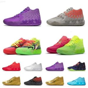 Met doos LaMelo Ball 1 MB.01 Basketbalschoenen Sneaker Zwart Wit Zilver Blast Buzz City LO UFO Not From Here Queen City Rick Morty Rock Ridge Sports Sn