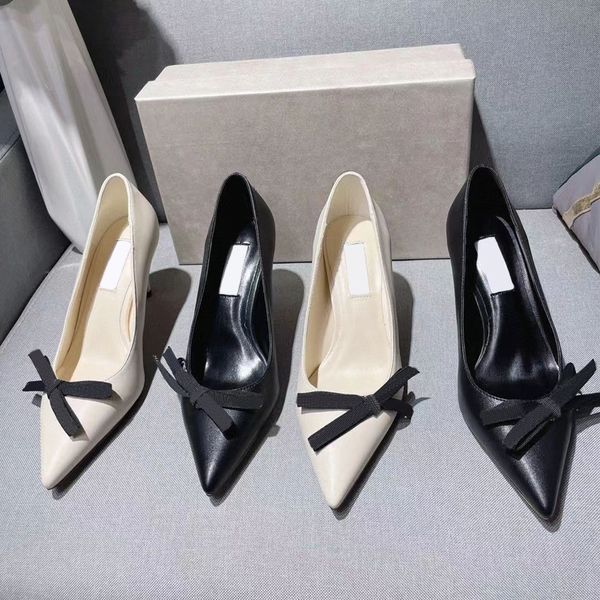 avec boîte London High Heels femmes Romy 70 escarpins à nœud en cuir nappa Sandales perle noire Chaussures de mariage de luxe