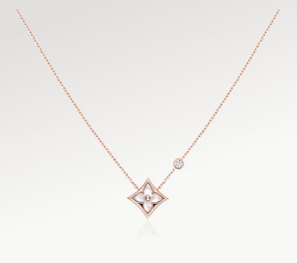 Avec Box Luxury Designer Collier Collier Chain de cou 18 carats Gold Gold en acier inoxydable Colliers Pendants pour femmes bijoux