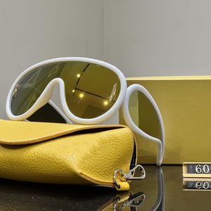 Met doos Luxe designer zonnebril modemerk zonnebril met groot frame voor dames heren unisex reizende zonnebril pilot sport lunette de soleil