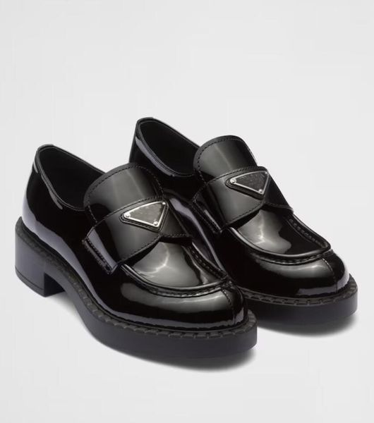 Avec boîte de luxe Monolith Oxford chaussures femmes mocassins confort marche en cuir brossé dame décontracté Oxford marche fête mariage luxe mocassin chaussures en gros