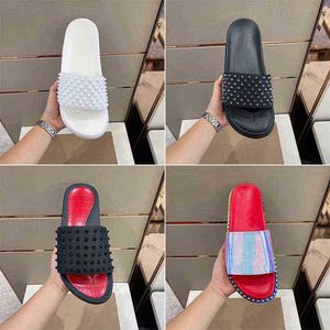 Met Box heren slippers designer slides sandalen heren slippers schoenen spikes huis outdoor strand glijbaan slipper maat 38-45