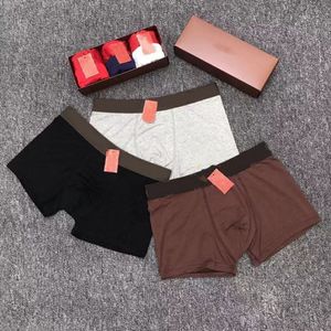 Met Box Heren Ondergoed mannen dragen slipje mode causaal Katoen Alledaags Brief bedrukte kleding Designer Onderbroek Boxer Ademend