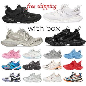 met doos 3xl mannen dames casual schoenen sporen 3 3.0 witte zwarte sneakers tess.s.Gomma lederen trainer nylon geprinte platformtrainers Parijs buitenschoenen gratis verzending