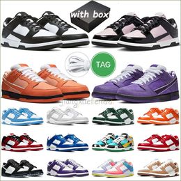 met doos Heren Dames Designer Schoenen Triple Roze Oranje Sneakers Panda sb Rose Whisper UNC Grijs Mist Syracuse Vintage Navy GAI Heren