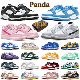 Avec Box Hommes Femmes Panda Low Chaussures De Course Blanc Noir UNC Syracuse Triple Rose Mousse GAI Hyper Cobalt Lemon Drop baskets entraîneur pour hommes