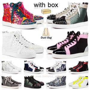 Bottom rojo con caja para hombres zapatos casuales para mujer famosas botas de altura botas de zapatillas