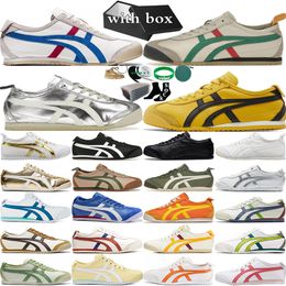 Avec boîte Onitsukas Tiger Mexico 66 Sneakers hommes Chaussures décontractées pour femmes Running Tokuten Kill Bill Birch noir blanc bleu jaune beige rose argenté sports extérieurs