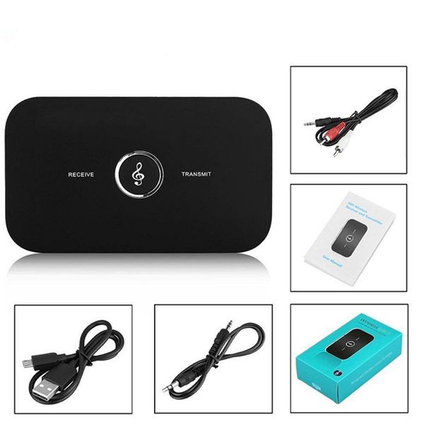 Con paquete de caja Bluetooth 5.0 Receptor de audio Transmisor 2 en 1 Adaptador de música inalámbrico AUX de 3.5 mm Dongle USB para kit de automóvil TV PC Auriculares