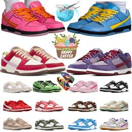 Avec Box Panda Hommes Chaussures de course Blanc Noir Triple Rose City of Love Blossom Sandrift Bacon Plum Jarritos Gris Brouillard Hommes Femmes Baskets Designer Entraîneur