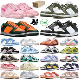 Con Box Panda Triple Pink Low Running Shoes Hombres Mujeres Zapatillas de deporte Medium Olive Miami Hurricanes Orange Lobster University Blue UNC Grey Fog Hombres Entrenadores Deportes T6