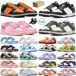 Avec Box Panda Triple Rose Chaussures De Course Basses Hommes Femmes Baskets Medium Olive Miami Hurricanes Orange Homard Université Bleu UNC Gris Brouillard Hommes Baskets Sports T7