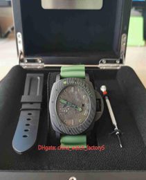 Avec des papiers de boîte Men039s montres 47 mm submersible PAM961 PAM00961 PAM 961 00961 SAPPHIRE DE CARBONE SAPPHIRE MÉCANIQUE MÉCANIQUE AUTH4796292