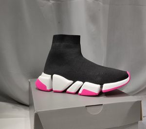 met dooskwaliteit Designer schoenen Sok Laarzen snelheid 2.0 Casual Runner Trainers Schoenen Runners Sneakers Sport Platform Stretch Gebreide Slip-On Paris Fashion Style