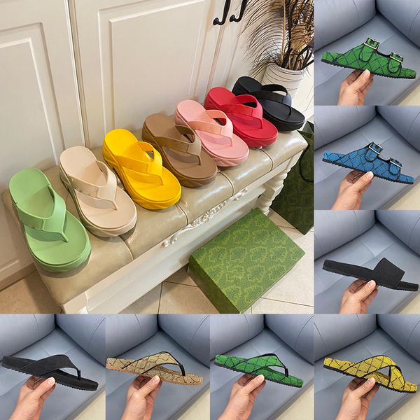 Sandalias de goma de espuma diseñador de lujo Sandalias de plataforma para mujer Diapositivas de verano sandale slide Zapatos casuales Marcas Zapatillas de playa Agujeros