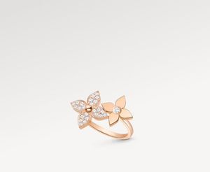 Avec bague en boîte pour femme anneau anneau de fleur anneaux en or rose anneau amour anneaux de luxe Gift l rings anneaux anneaux de créateurs bijoux