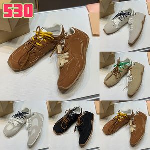 Top Miio 530 SL SUDE Sneakers Mens Designer Shoes Cinnamon Black White ECRU Luxury Fashion Casual Choal Men Mujeres Mujeres de zapatillas Casuales Eur 35-44